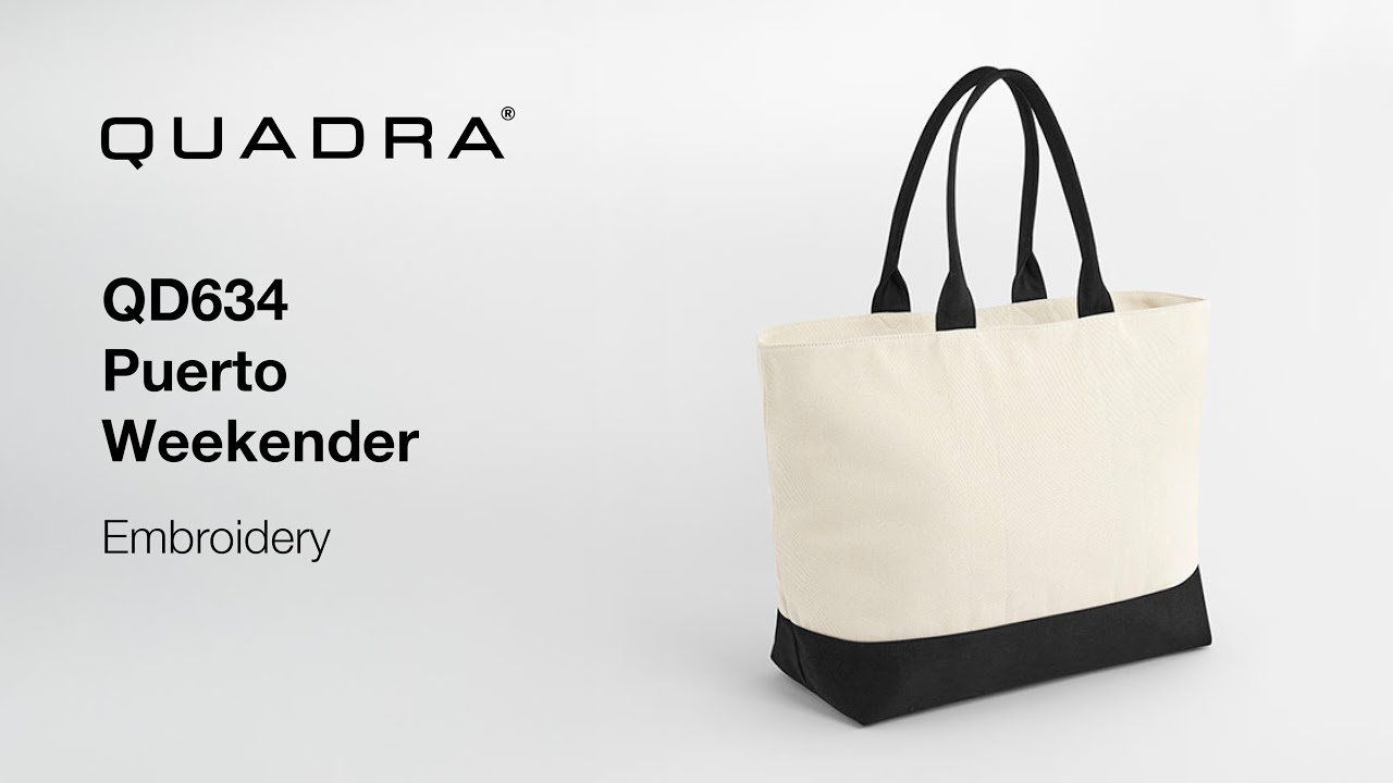 How to embroider the QD634 Puerto Weekender | Quadra