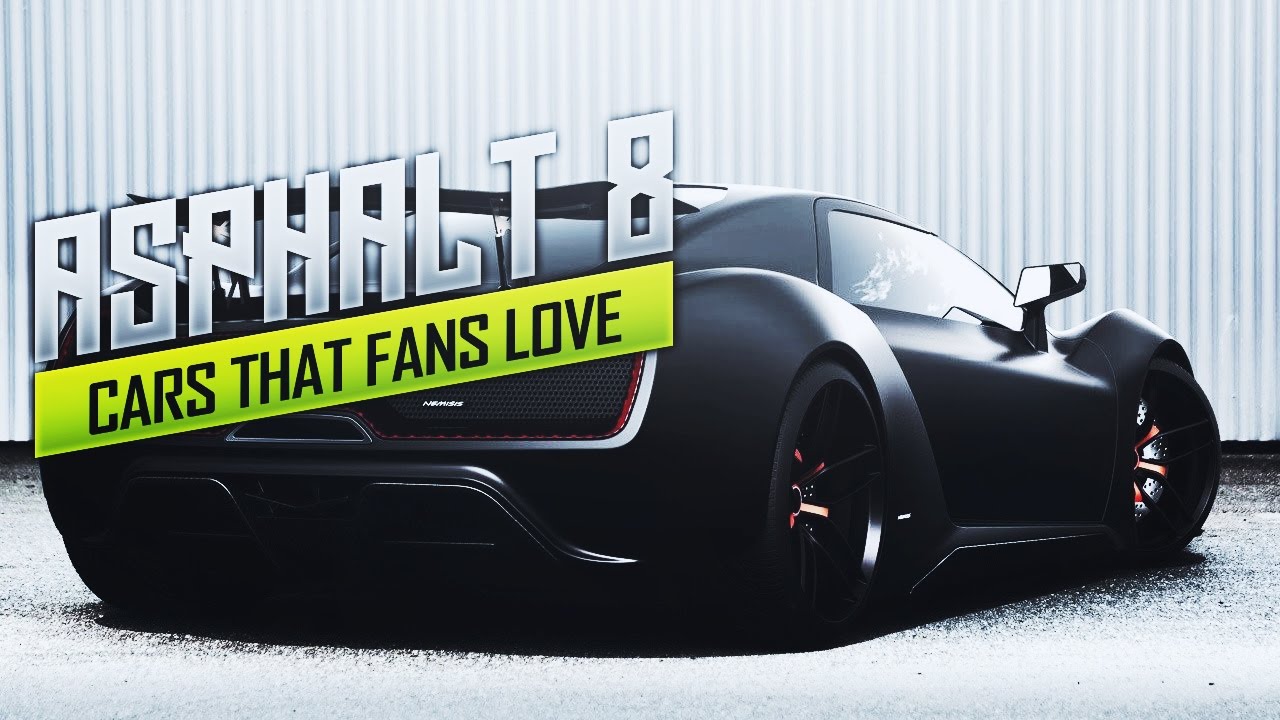 Машины, которые так нравятся фанатам Asphalt 8