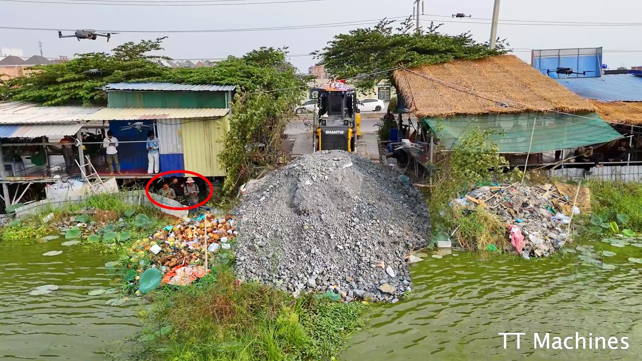 Full Action Great Land Reclamation By New Model CH17C3 Pro Removal Clearing Trash Delete Deep Lake