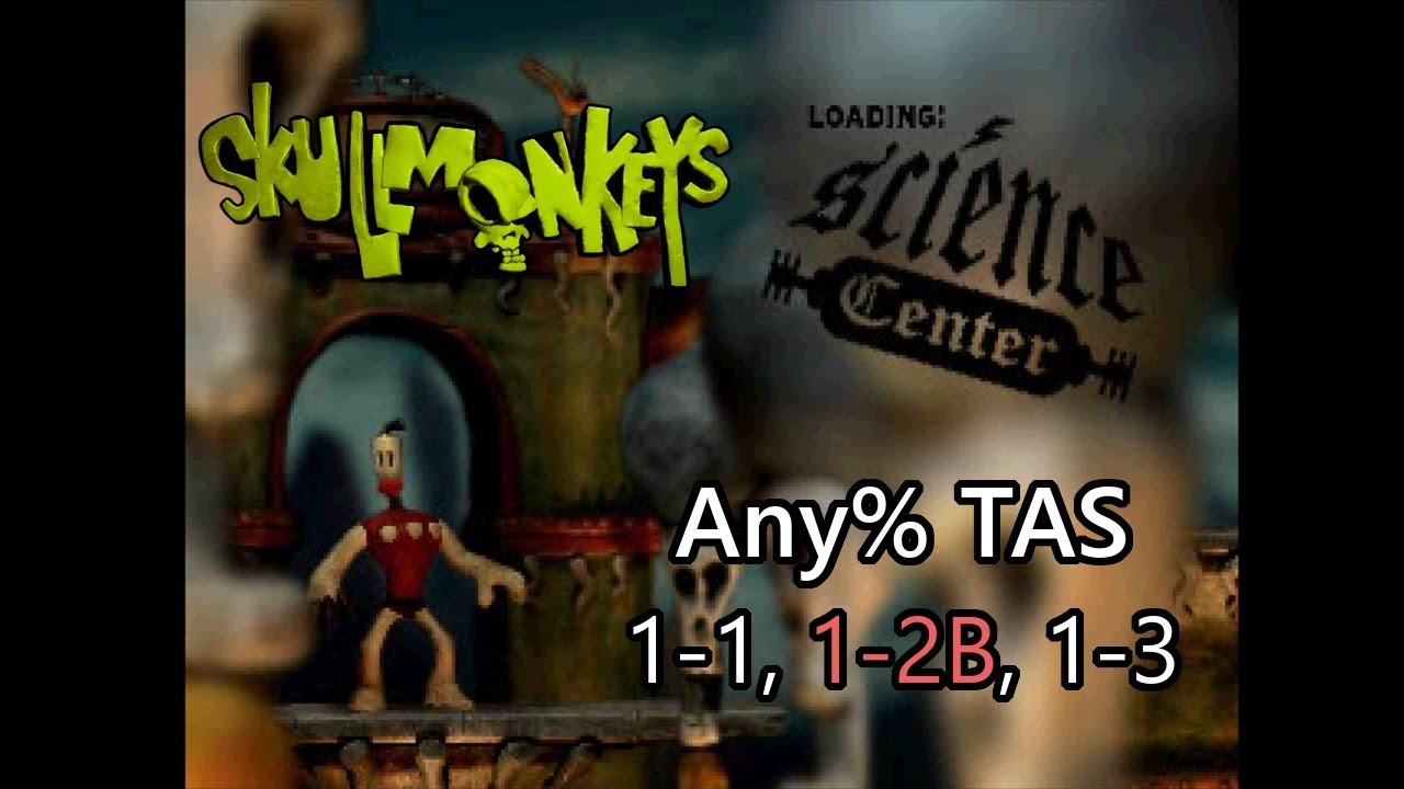 Skullmonkeys Any% TAS - 01 - Science Center (Red Route) in 01:50