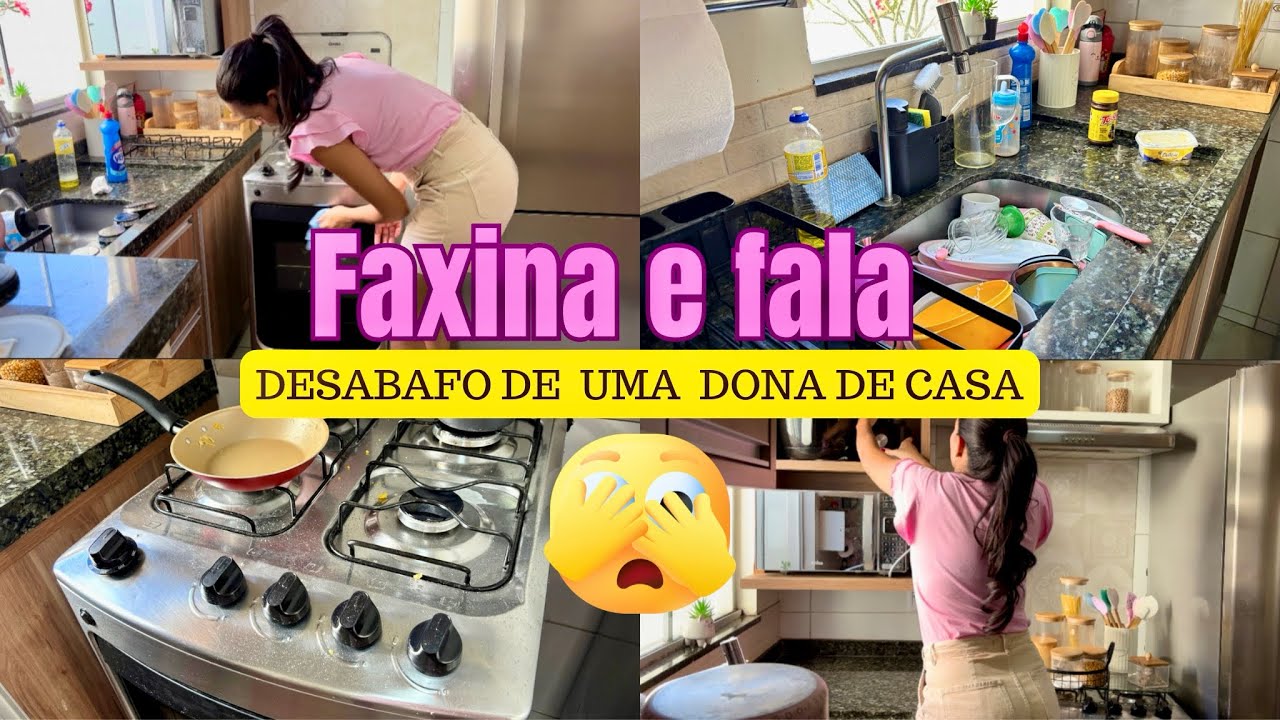 FAXINA na cozinha e um DESABAFO de quem trabalha fora 🧽✨💦
