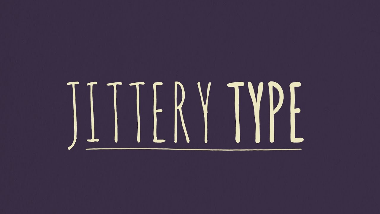 Jittery Type After Effects Tutorial