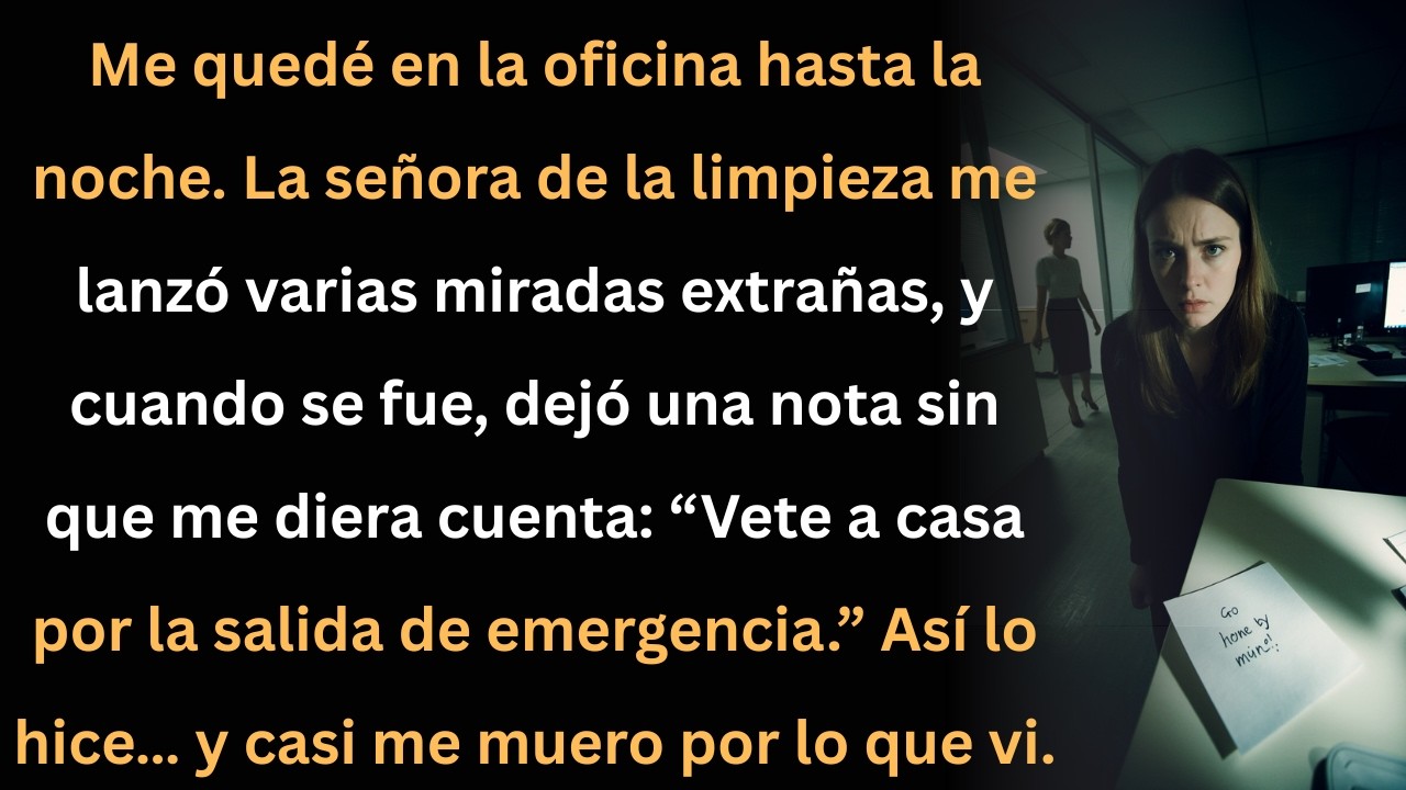 Una nota de la limpieza me salvó… lo que vi si salí por la salida de emergencia.