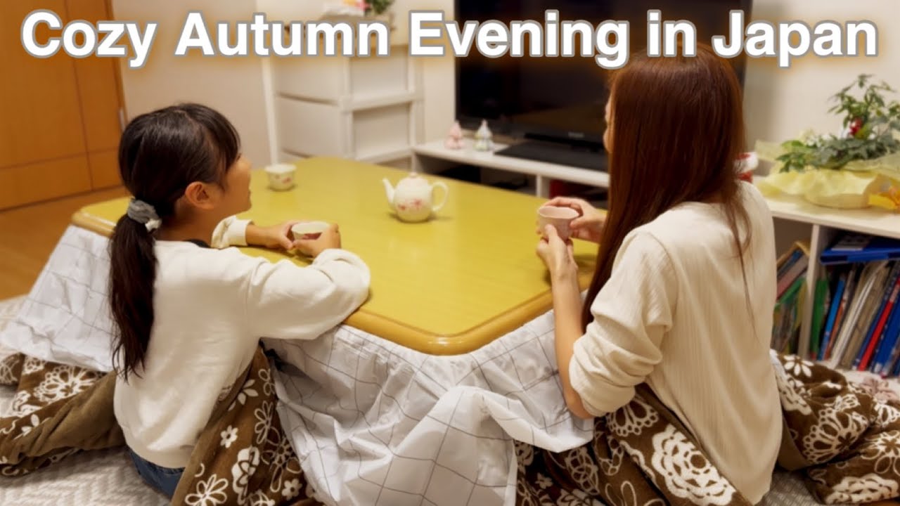 Cozy Autumn Day in Osaka | A Warm Kotatsu Evening with My Kids 🍊✨