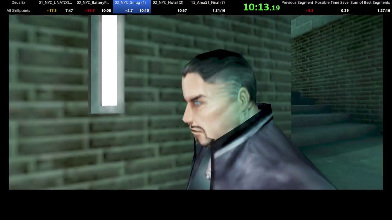 Deus Ex All Skillpoints speedrun 1:28:19 [WR]
