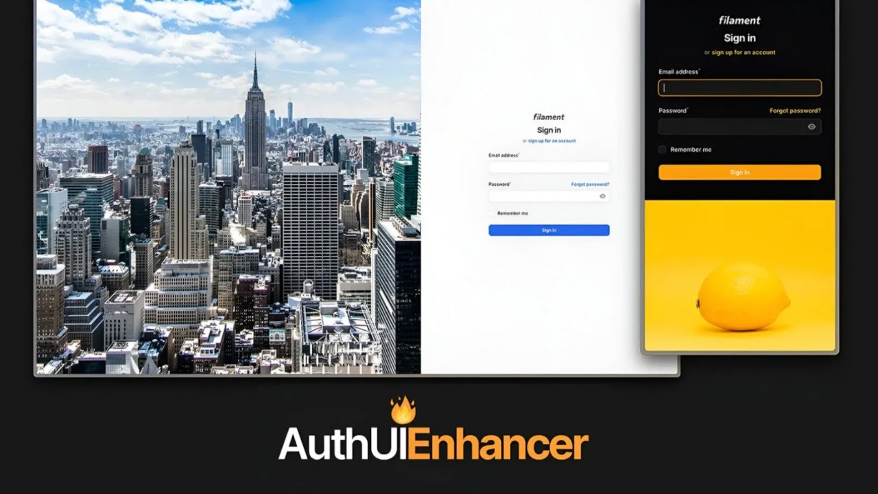 Плагин Filament Auth UI Enhancer: настройка страниц входа/регистрации