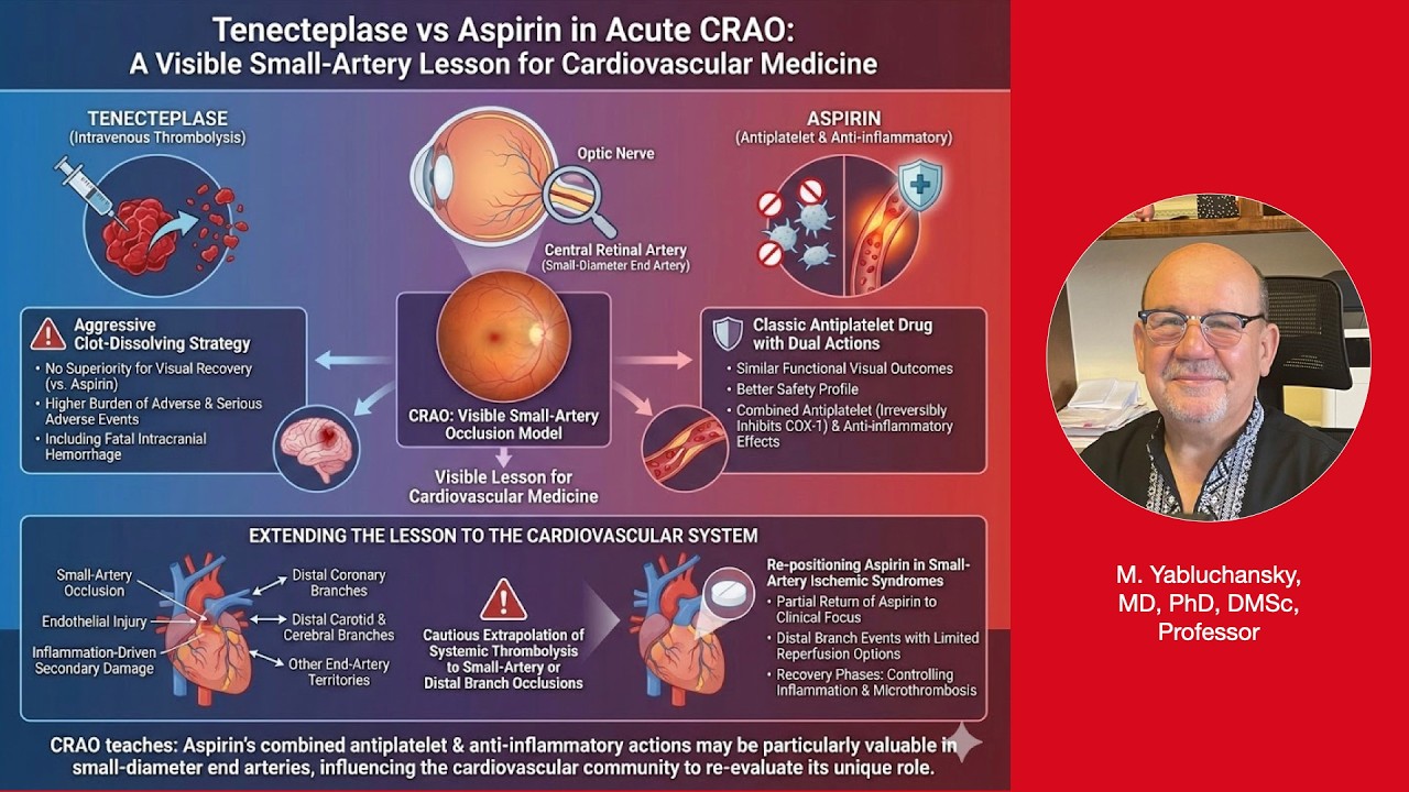 Tenecteplase vs Aspirin in Acute CRAO: A Visible Small-Artery Lesson for Cardiovascular Medicine