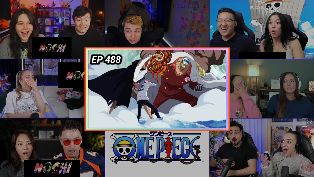 ONE PIECE | SHANKS ARRIVES AT MARINEFORD TO END THE WAR!!! | EPISODE 488 | REACTION MASHUP | ワンピース