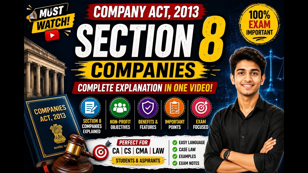 Section 8 Company Explained | Company Act 2013 in Hindi 🔥⚖️