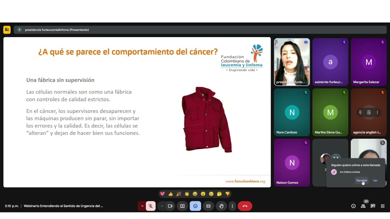 WEBINARIO ENTENDIENDO EL SENTIDO DE URGENCIA DEL CÁNCER