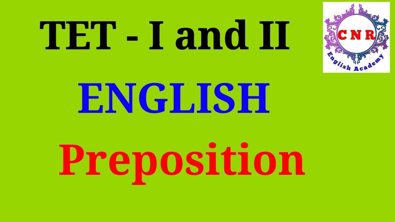 PREPOSITION English Grammar | TET | TNPSC