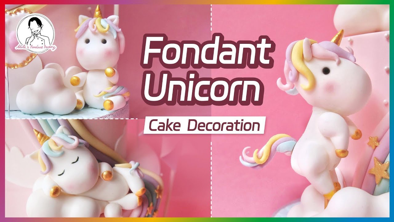Fondant Unicorn Topper｜How to Make A Fondant Unicorn Cake Topper｜Unicorn Cake Decorating Ideas