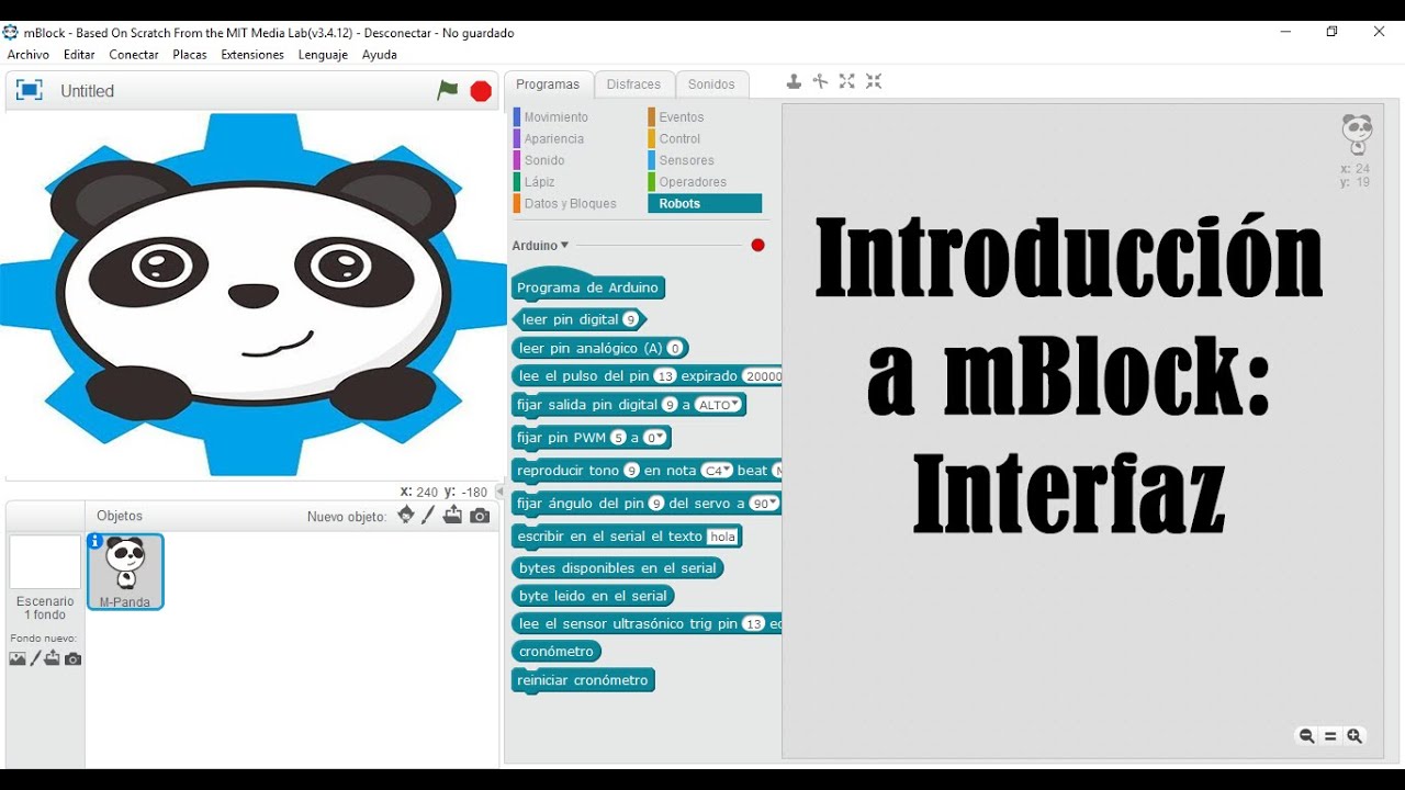 Cómo programar en mBlock 1: Interfaz de mBlock