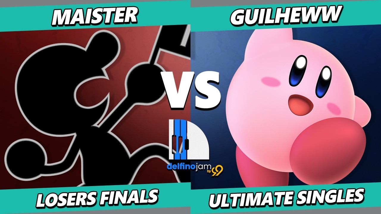 Delfino Jam 99 LOSERS FINALS - Maister (Game & Watch) Vs. Guilheww (Kirby, Greninja) Smash Ultimate