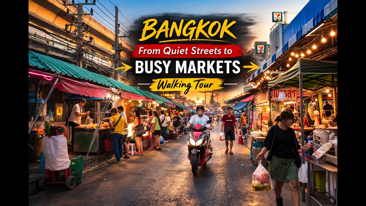 Bangkok: From Quiet Streets to Busy Markets | Walking Tour