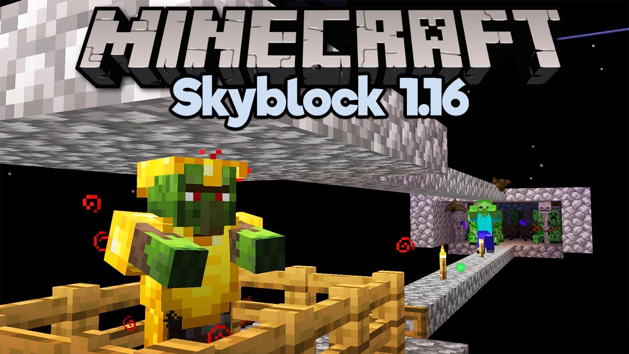 Curing Our First Zombie Villager! ▫ Minecraft 1.16 Skyblock (Tutorial Let's Play) [Part 8]