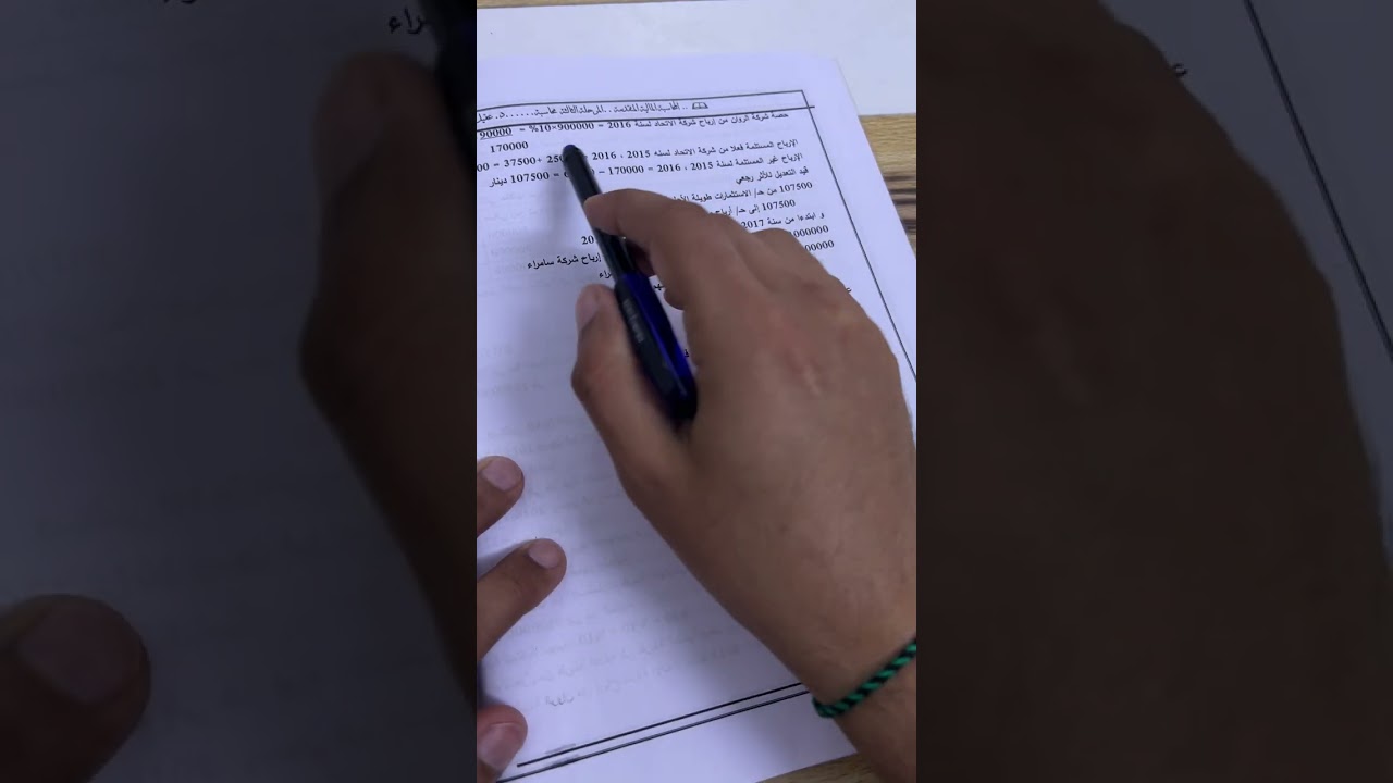 ماليه متقدمة مثال 15 ص 52 / التحول من طريقة الكلفة الى الملكية وبالعكس 
