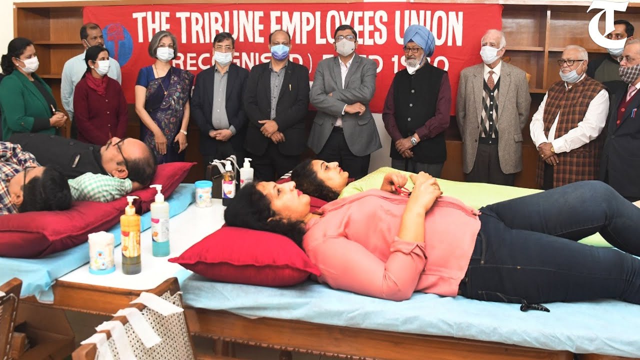 The Tribune Employees Union holds blood donation camp to mark International Women's Day