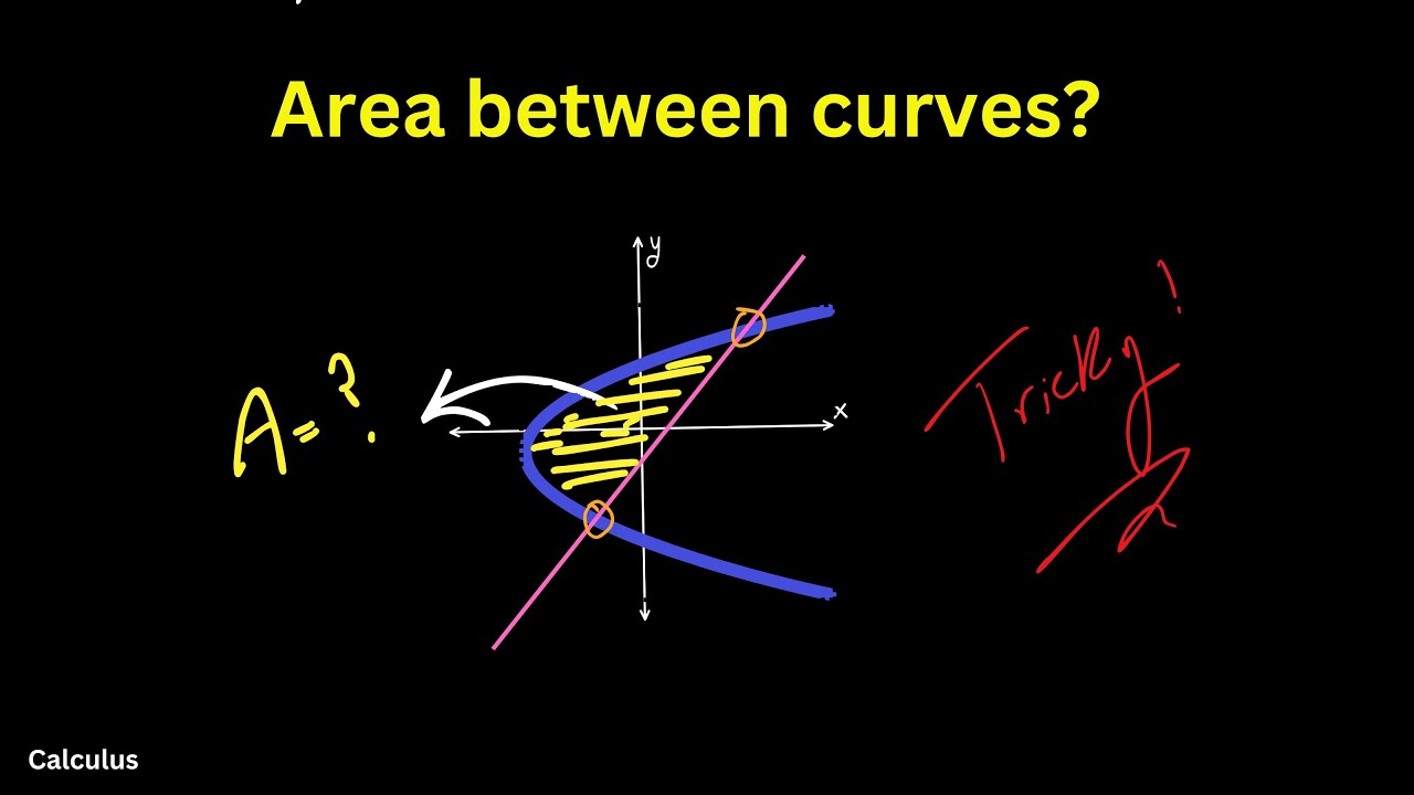 Area Between Two Curves (Part 2) | Common Trap to Avoid & Two Methods (dx vs dy) - Calculus