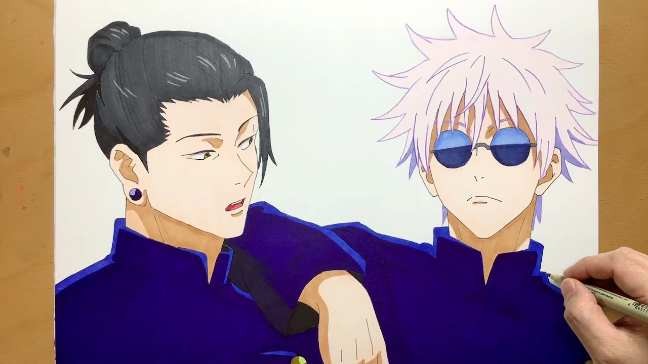How to Draw geto and gojo from Jujutsu Kaisen | step by step | Draw anime | Anime Drawing