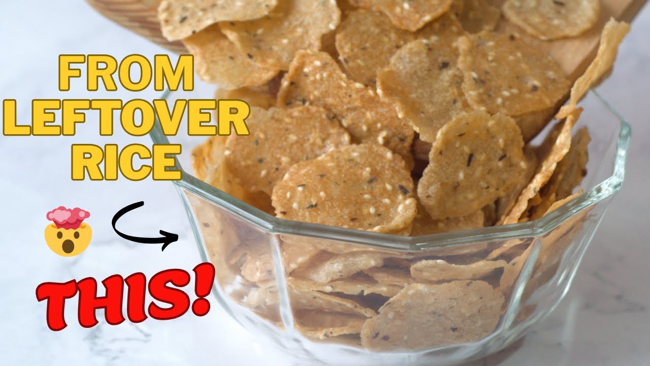 Turn Leftover Rice into Crispy Handmade Chips! | Easy Healthier Snack