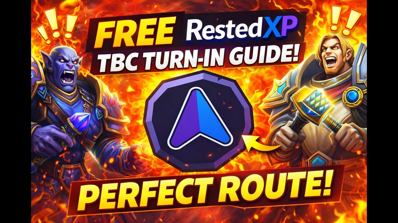 FREE RestedXP TBC Turn-In Guide! Perfect route to level 62! #wow #wowtbc #wowanniversary #restedxp