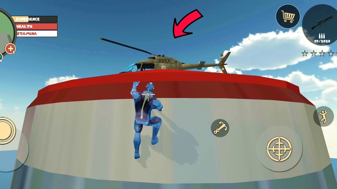 Rope Hero: Vice Town (Helicopter Secret Location)Find Helicopter on High Tower - Android Gameplay HD