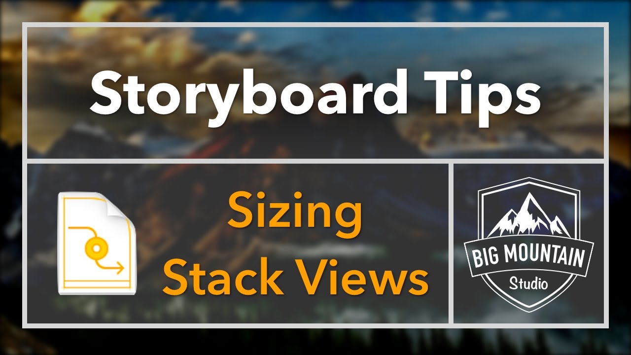Storyboard Tips - Sizing Stack Views (iOS, Xcode 8)