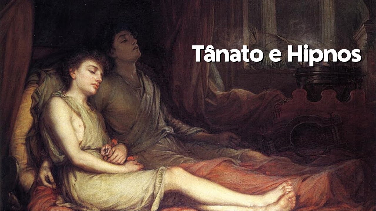 Tânato e Hipnos, os deuses do mundo escuro.