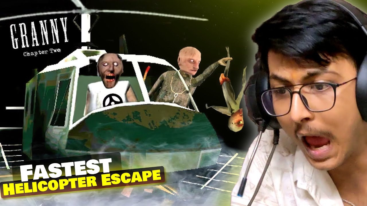 GRANNY CHAPTER 2: I FINALLY ESCAPED GRANNY'S HOUSE in a HELICOPTER!
