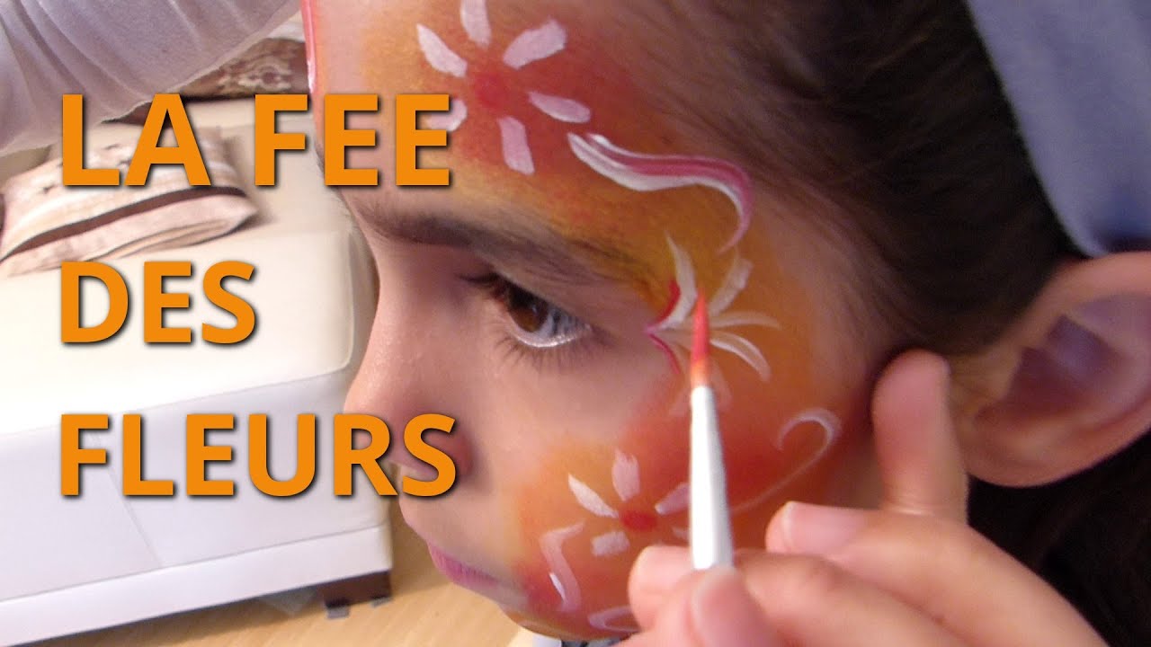 Maquillage fee des fleurs, superbe, facile, rapide !