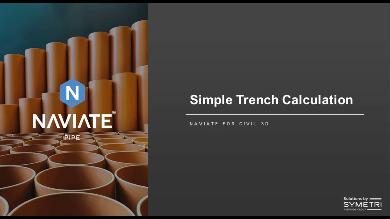 Naviate Pipe 2021 - Simple trench calculation