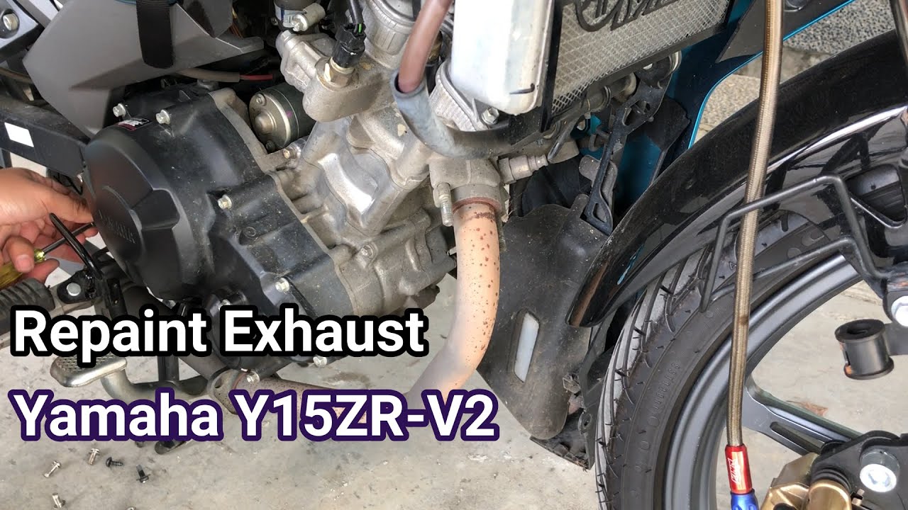 Vlog 92 : Repaint exhaust Y15. Yamaha Y15ZR-V2
