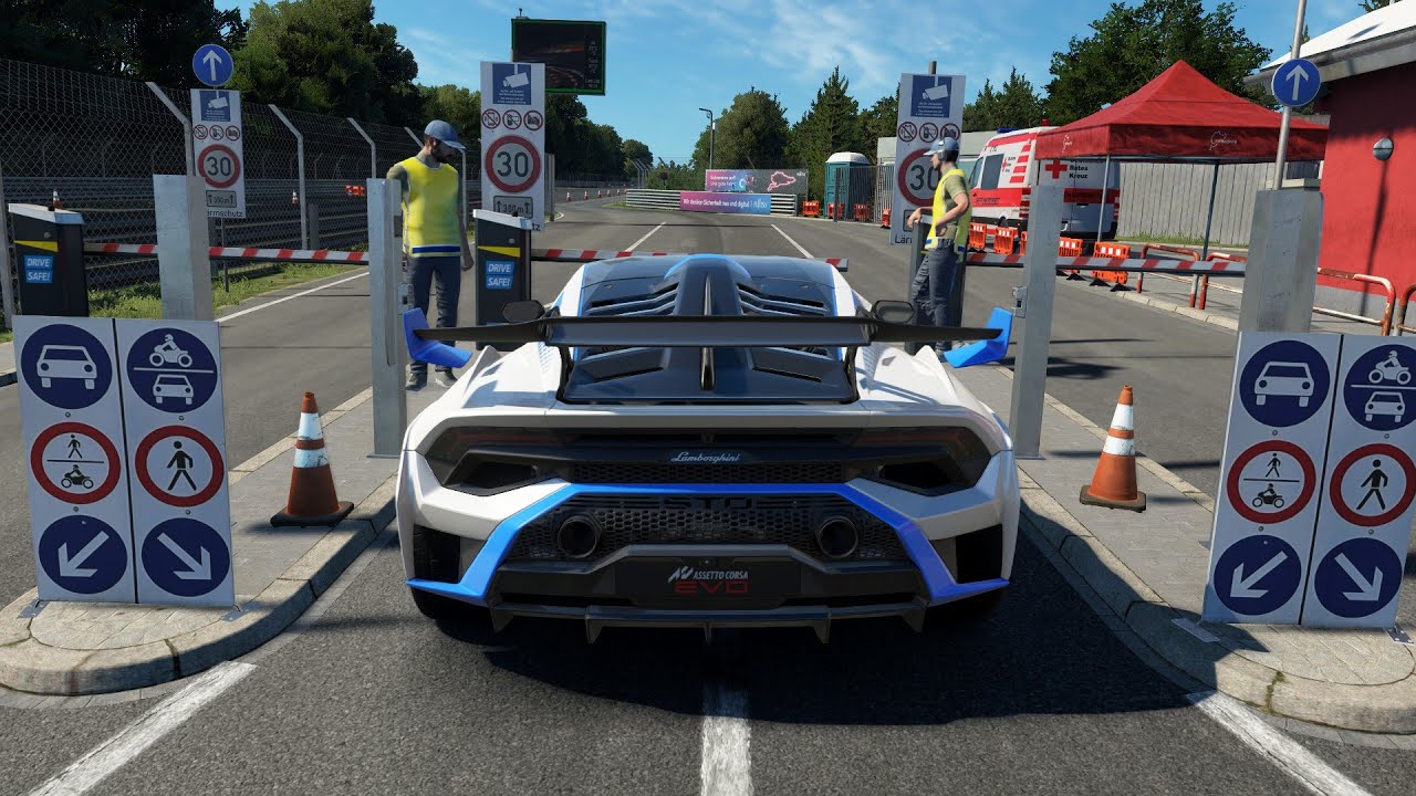 Lamborghini Huracán STO on Nordschleife - Assetto Corsa Evo | Logitech g29 gameplay