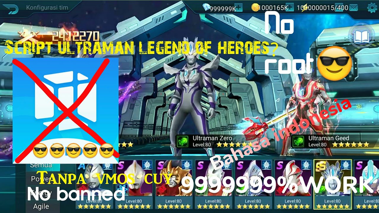 Tutorial pasang script akun sultan ultraman legend of heroes tanpa VMOS/VMOSPRO😎😎😎