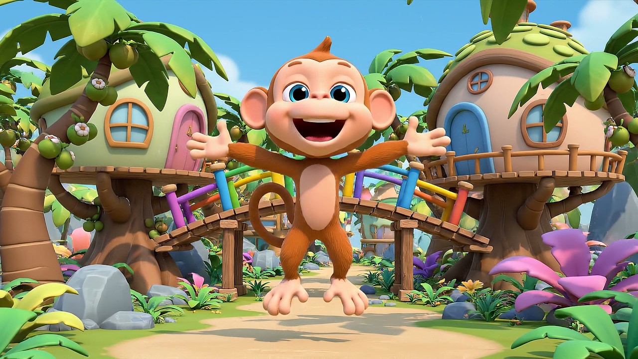 Funny Monkey Swings Ooh Ooh Ahh | Playful Jungle Song & Toddler Rhymes