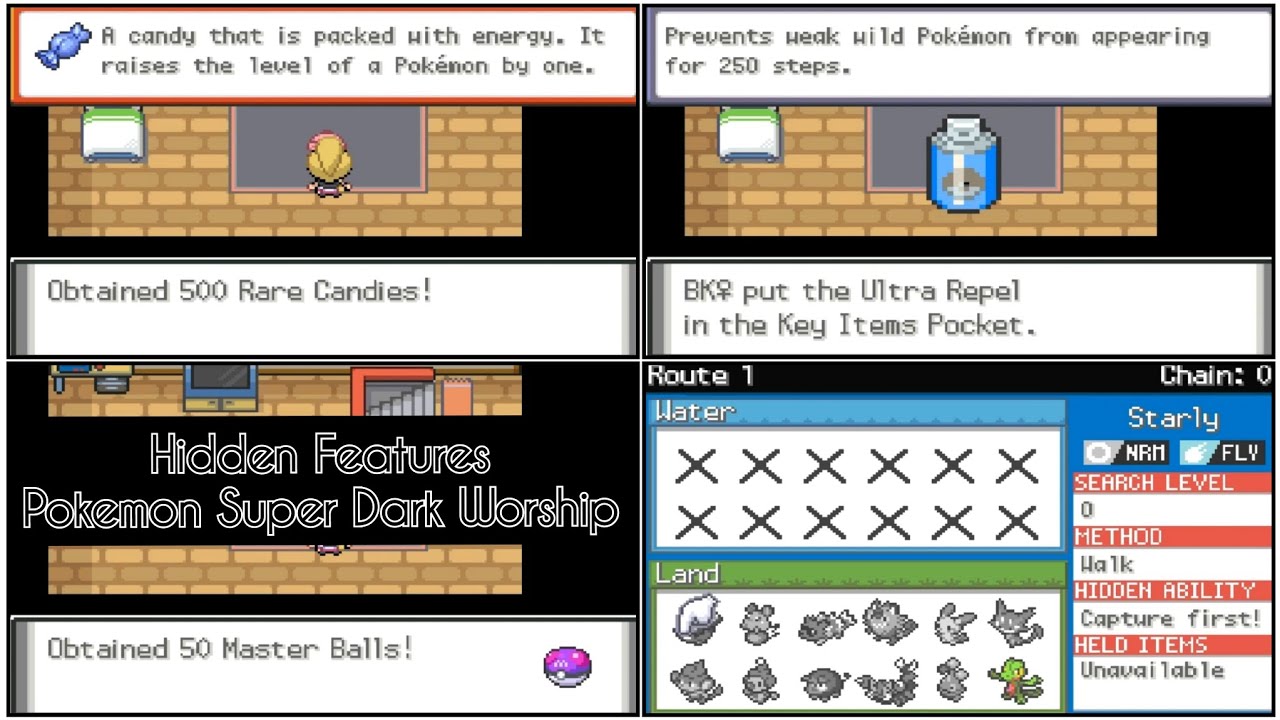 All In-Game Cheat Codes - Pokemon Super Dark Worship
