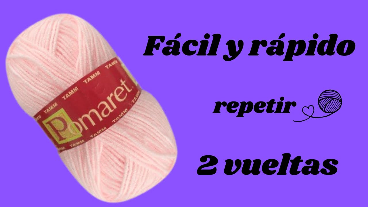 Fácil y rápido de tejer solo repetir 2 vueltas