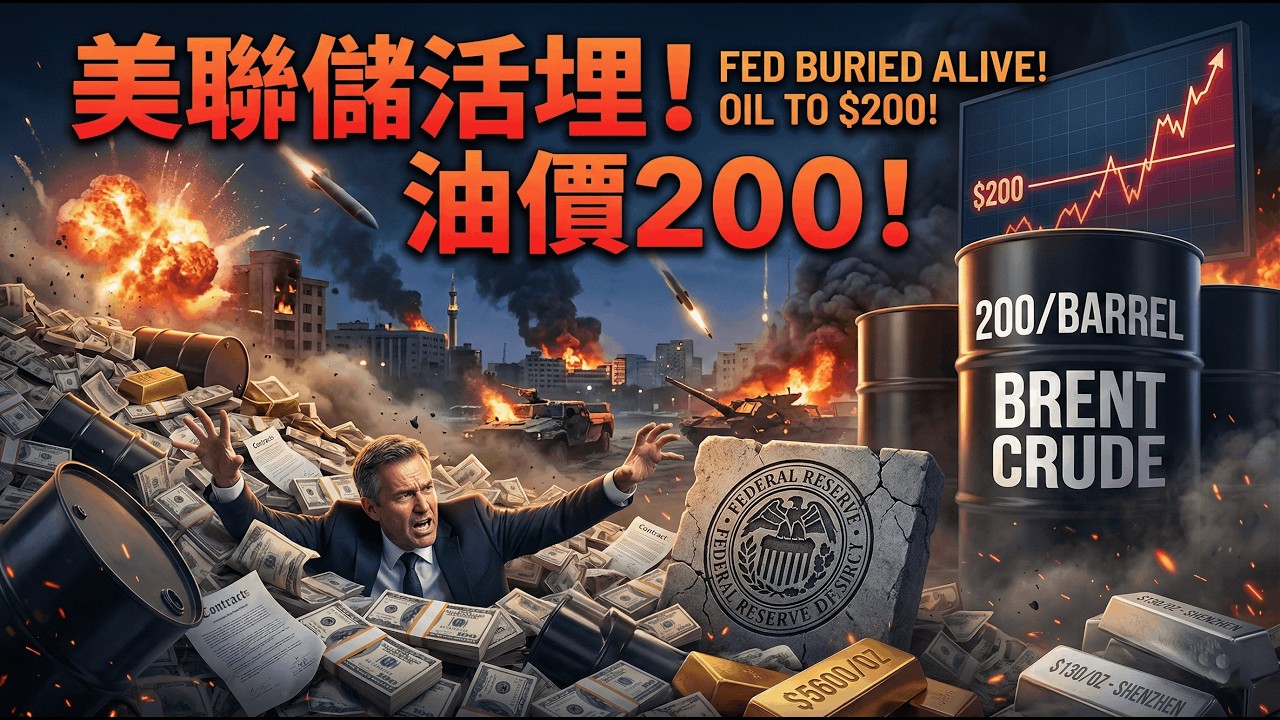 美聯儲已被「活埋」！油價直指200美元，這場戰爭將清空你的賬戶？#美聯儲 #通膨危機 #石油價格 #貨幣戰爭 #金錢先行者