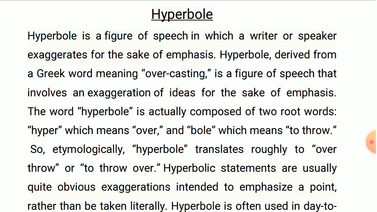 Hyperbole( Figure of Speech)  Explanation by Dr. Himanshu Kandpal