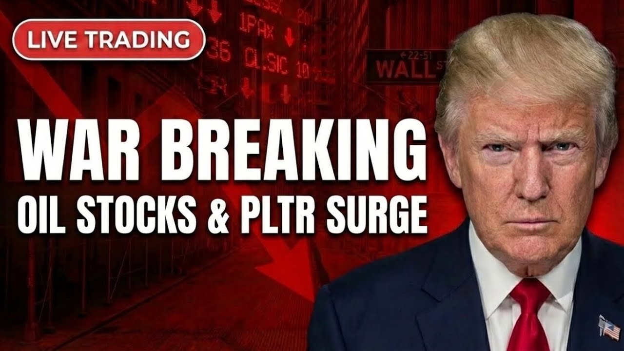 Oil Stocks Rally, SPY QQQ Crash (US-IRAN War) | Live Trading Stocks Futures