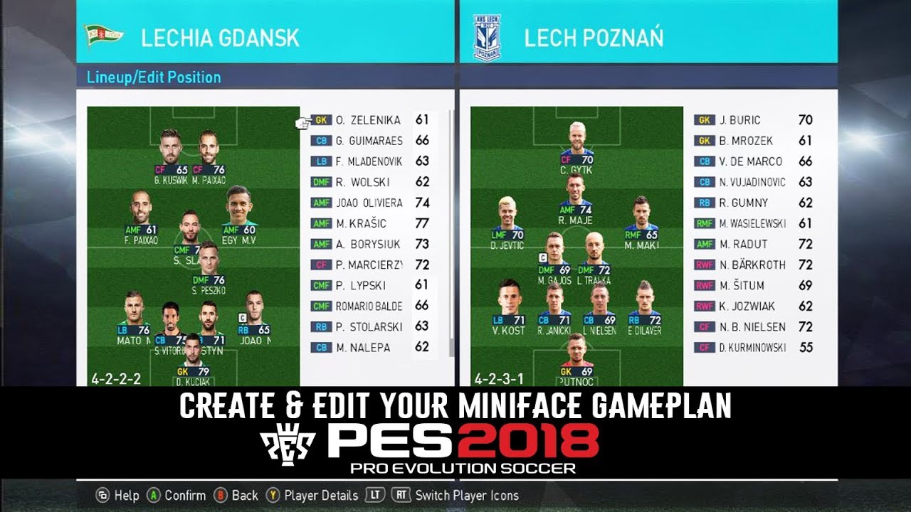 PES 2018: EDIT YOUR OWN MINI FACE FOR GAMEPLAN
