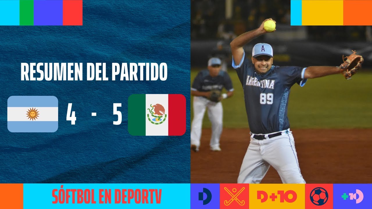 Argentina 4 - 5 México | RESUMEN | Mundial Sub 23 de Sóftbol Paraná 2023 | Grupo A | Fecha 1