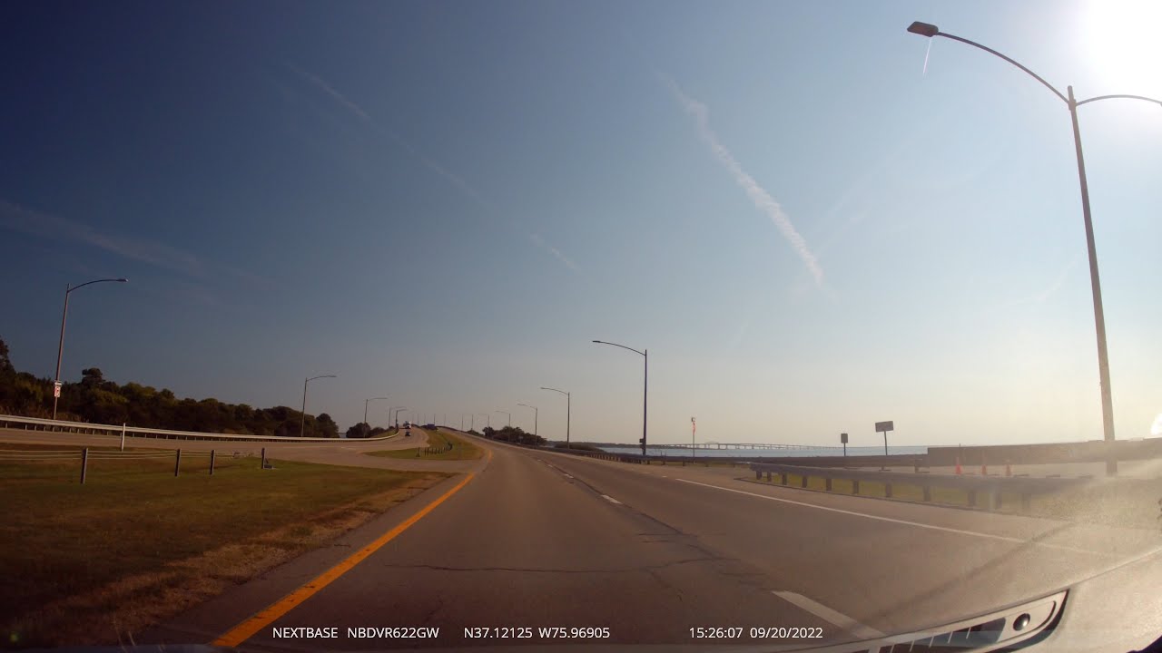 Ocean City, MD to Virginia Beach, VA road trip dashcam (1x real-time)