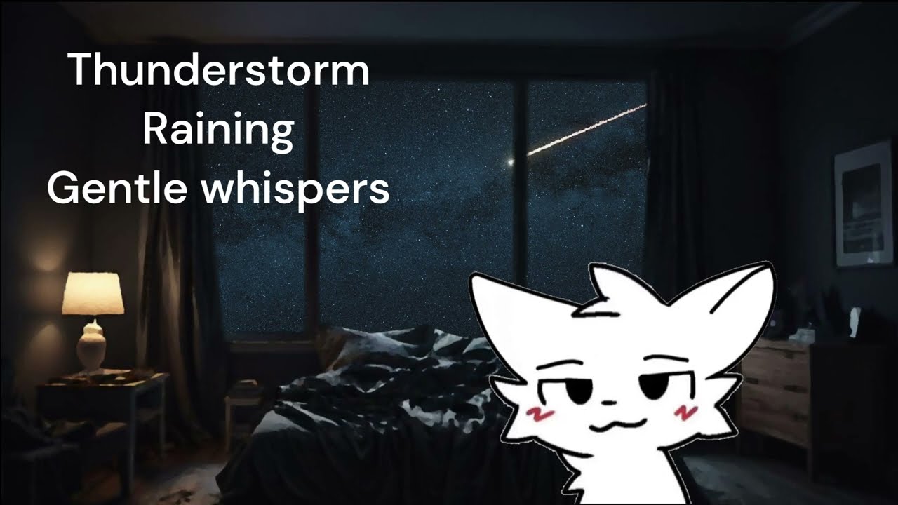 Snuggles with boykisser during a thunderstorm (ASMR)
