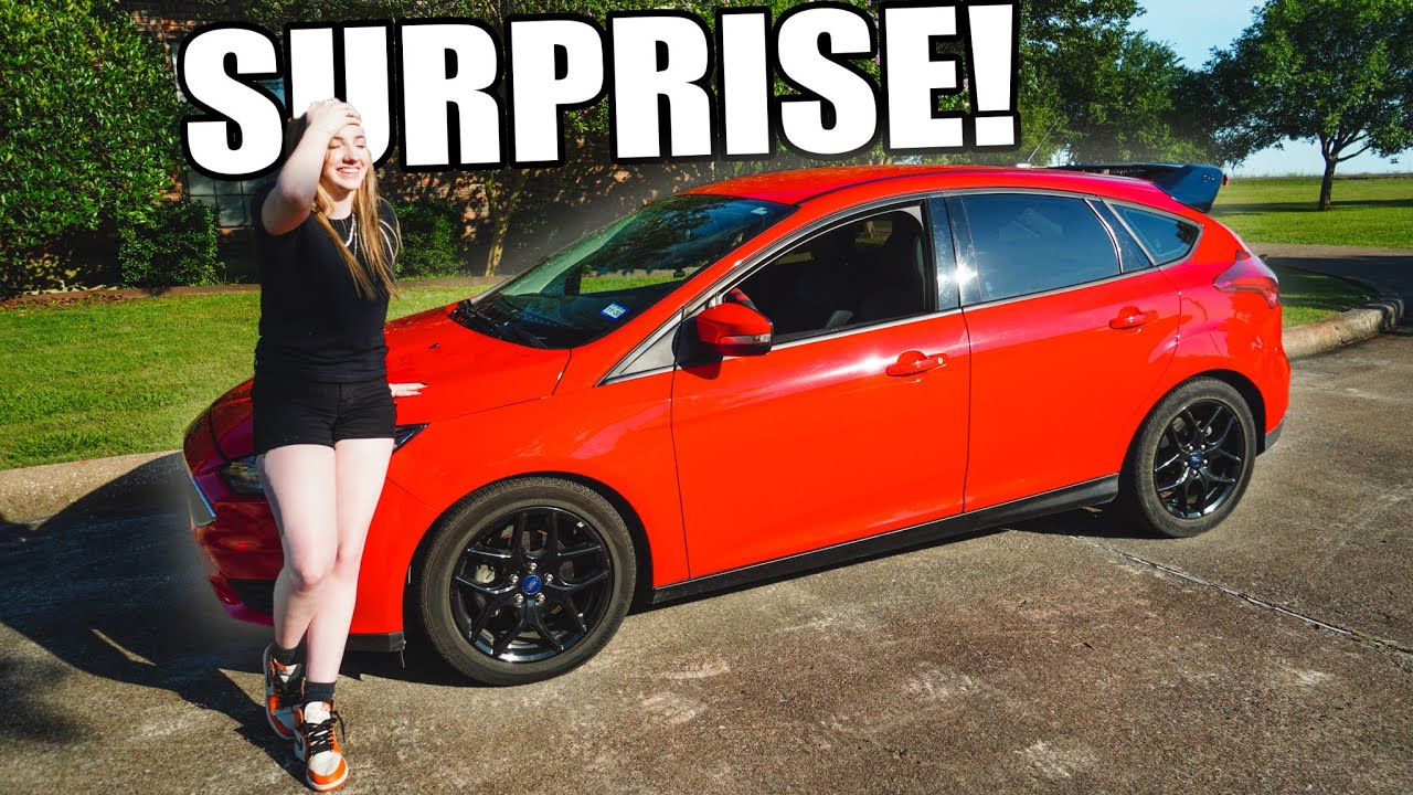 SURPRISING my little sister by modding her car!!