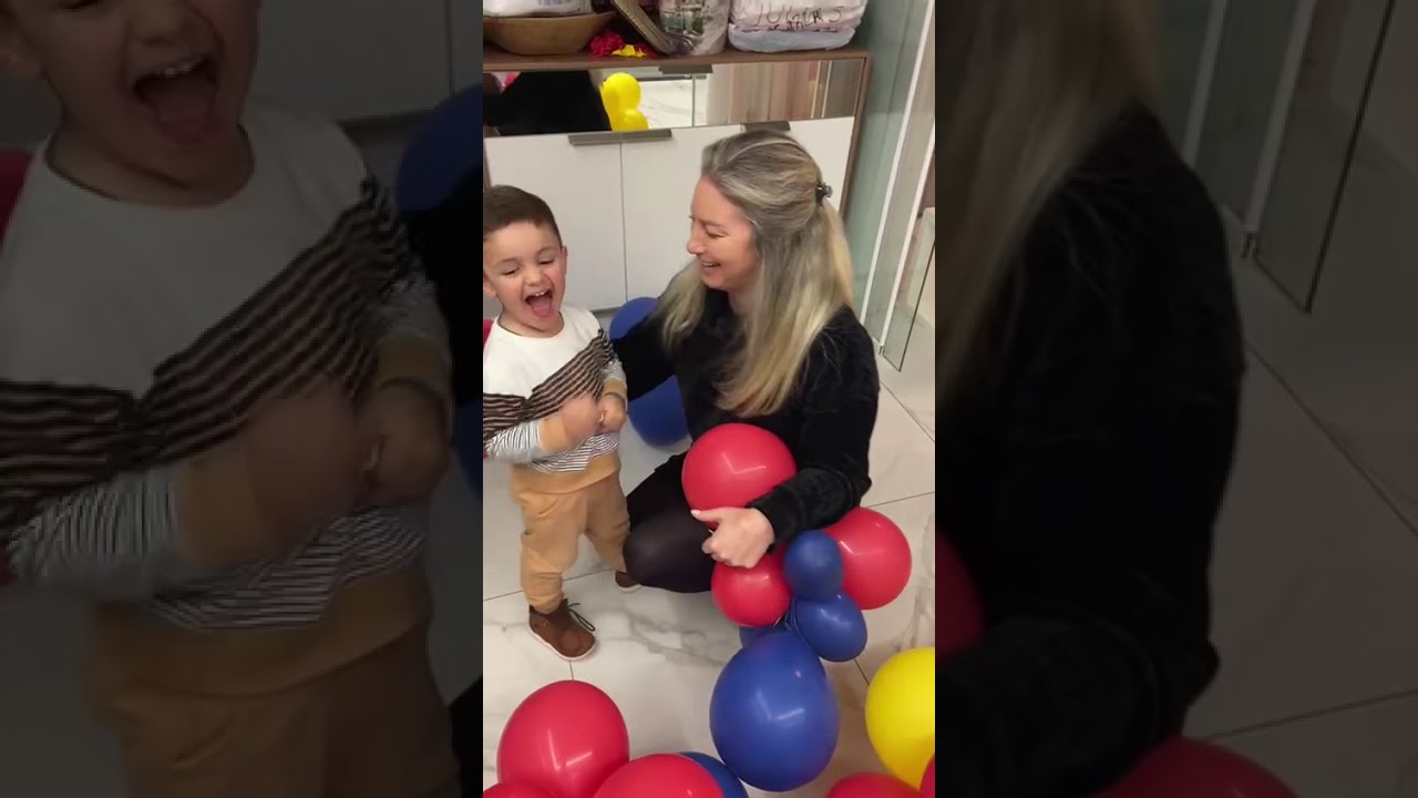 Bagunça com balões Nuninhos, Tintinko, Tchulinho e os primos 