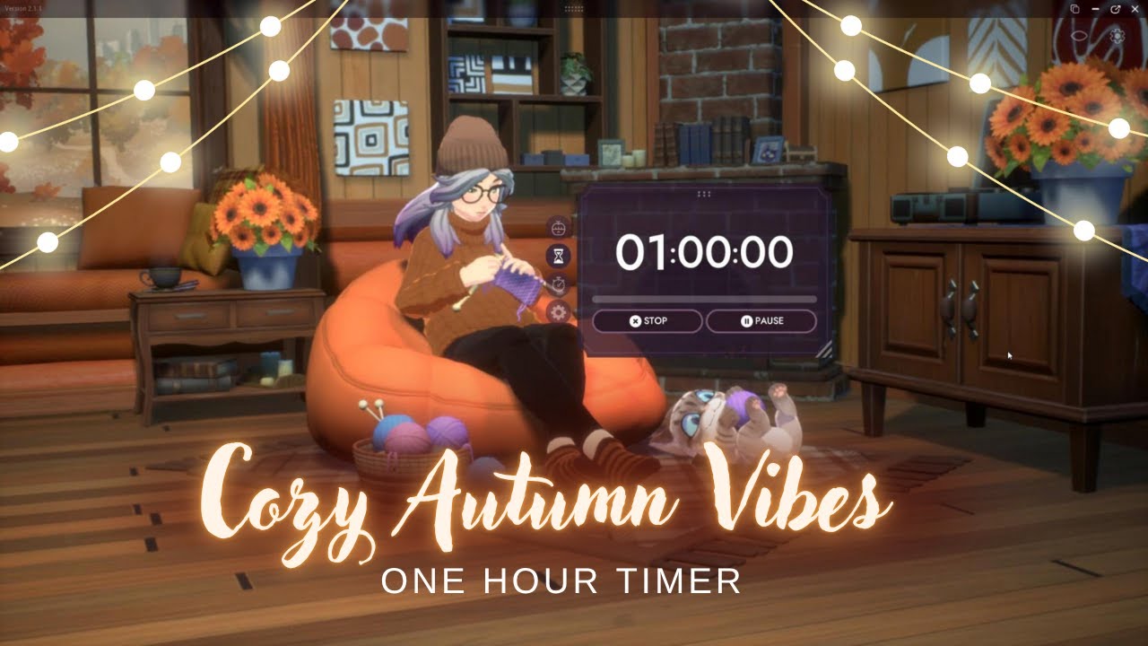 60 Minute Cozy Fall Timer | No Music | Ending Alarm