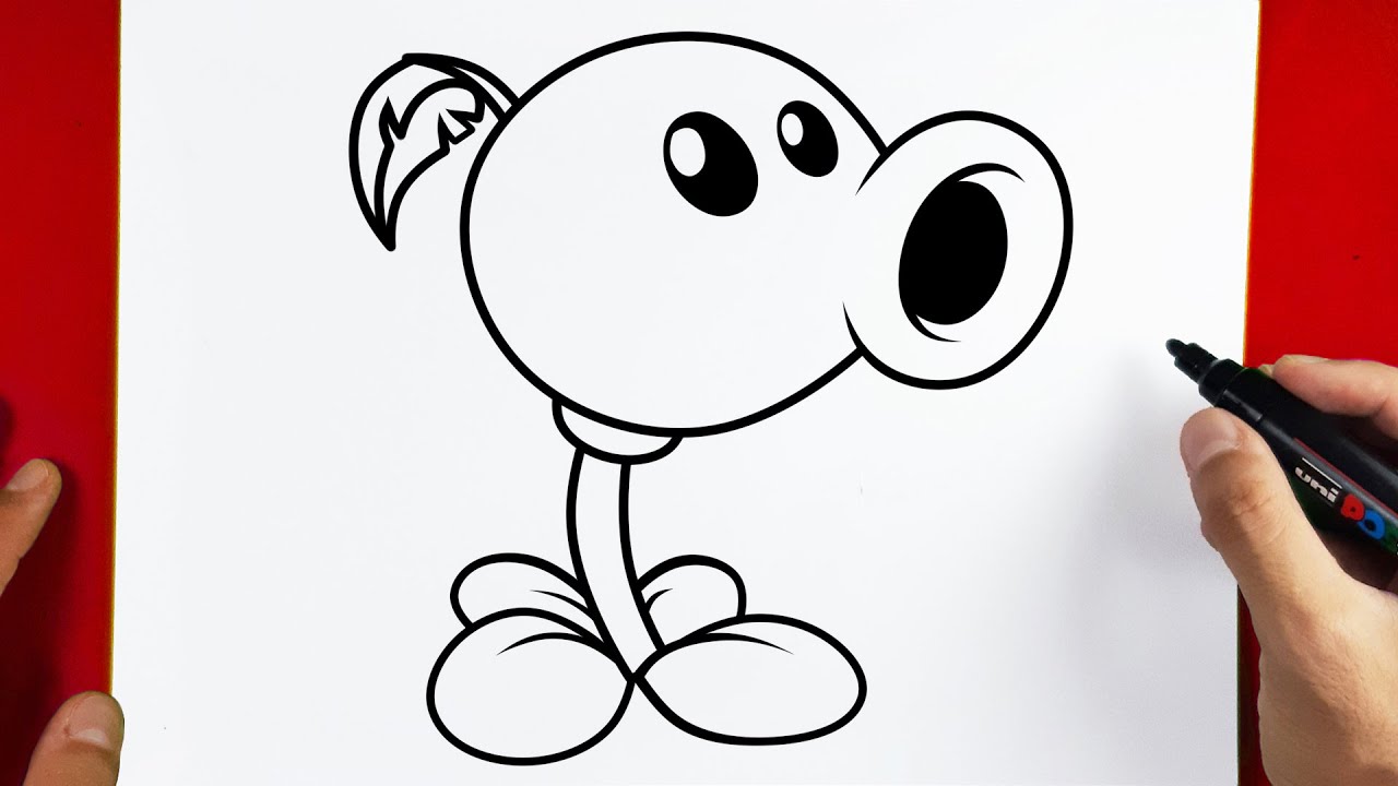 How to Draw PEASHOOTER | Plants vs Zombies
