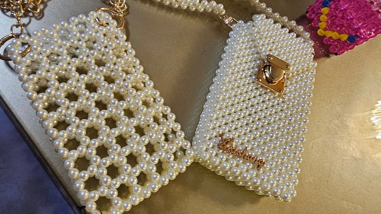 #جراب_موبيل_بالخرز_اللولى،#طريقة_عمل_شنطة_للموبيل_خرز، how to make beaded bag for phones